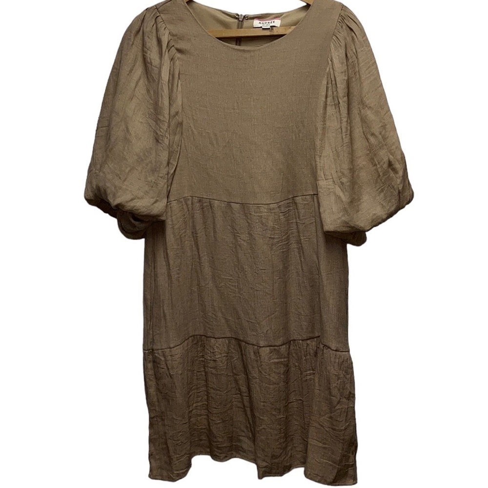 Andree By Unit Dress puffer sleeve dress size medium
